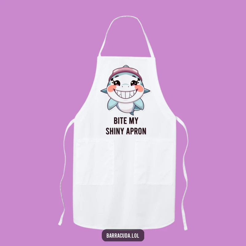Funny Barracuda Grin Apron: Cook Up Smiles With This Cheerful Chef