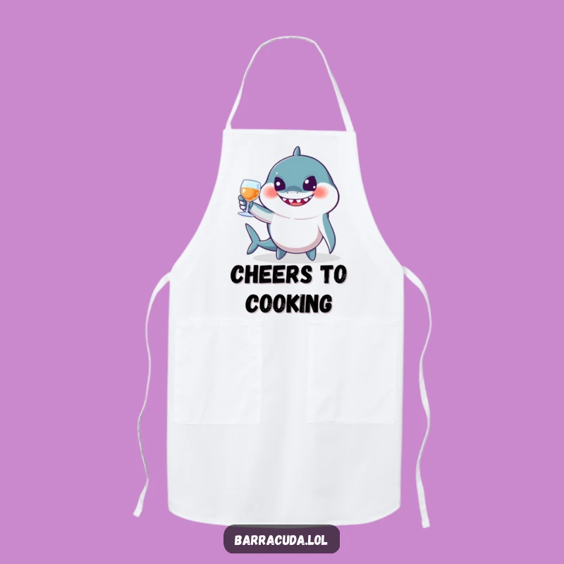 Funny Jovial Barracuda Toast Apron - Kitchen Celebration & Hilarious Chef Gift!