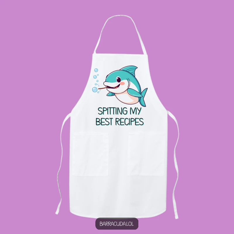 Funny Amused Barracuda Bubble Apron - Cook with a Smile!