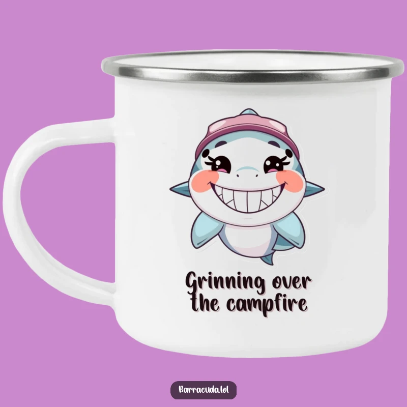 Adventure Ready Funny Barracuda Grin Camping Mug