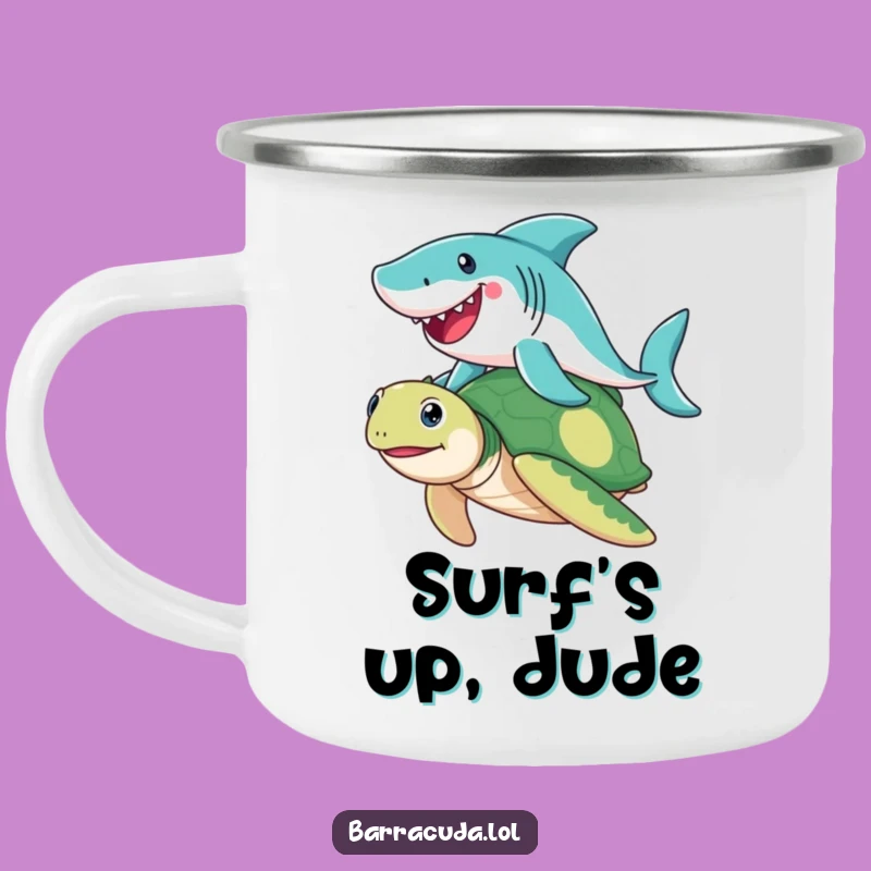 Funny Barracuda Sea Turtle Camping Mug - Durable Joyful Outdoor Sip Gift