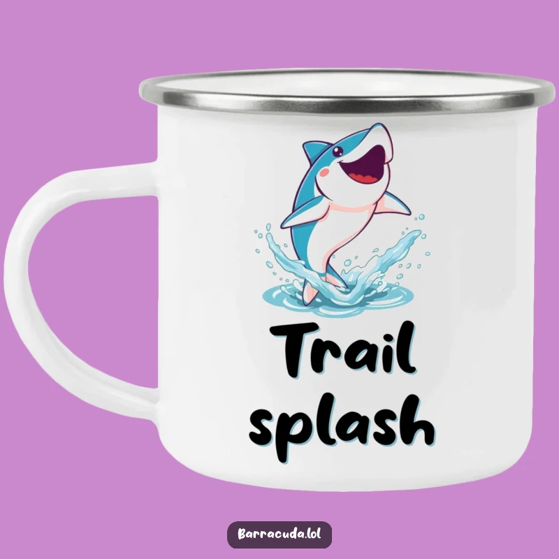 Funny Kawaii Barracuda Splash Camping Mug - Outdoor Water Fun