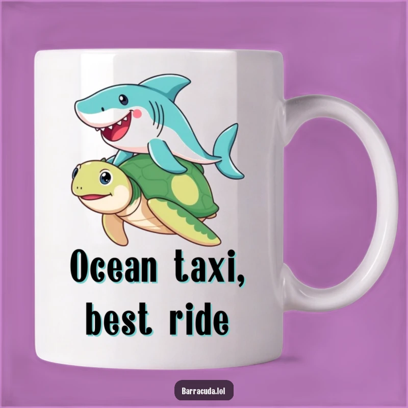 Funny Barracuda Joyride Mug - Hilarious Sea Turtle Companion Gift Idea