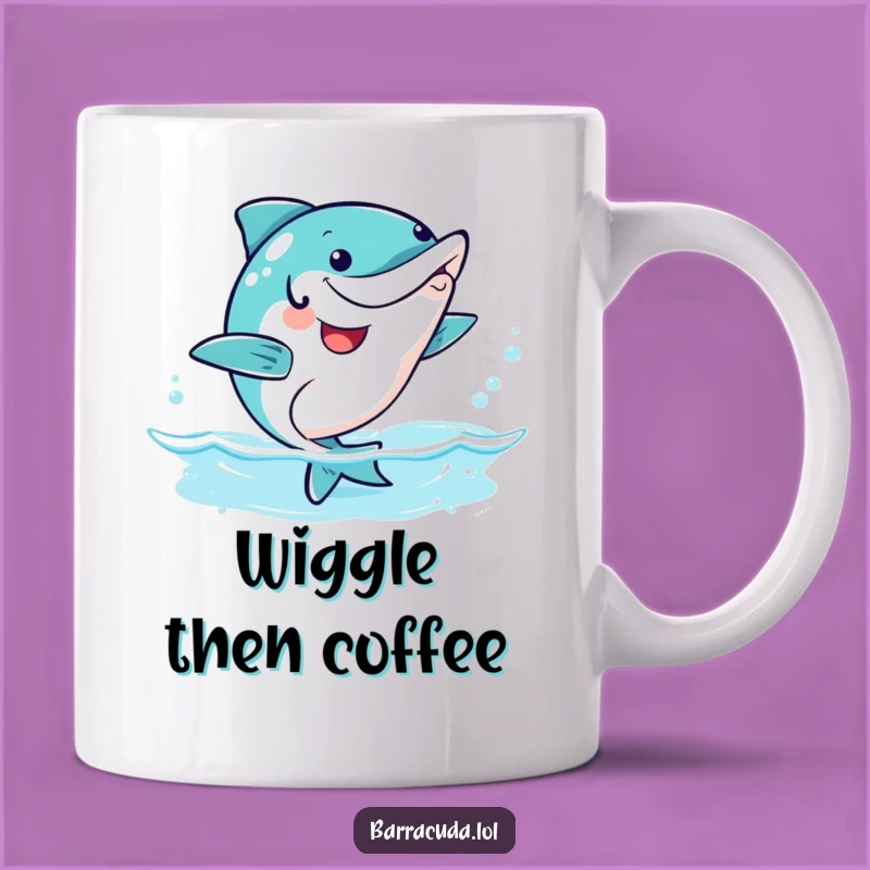 Funny Happy Barracuda Mug - Kawaii Wiggle Dance Celebration