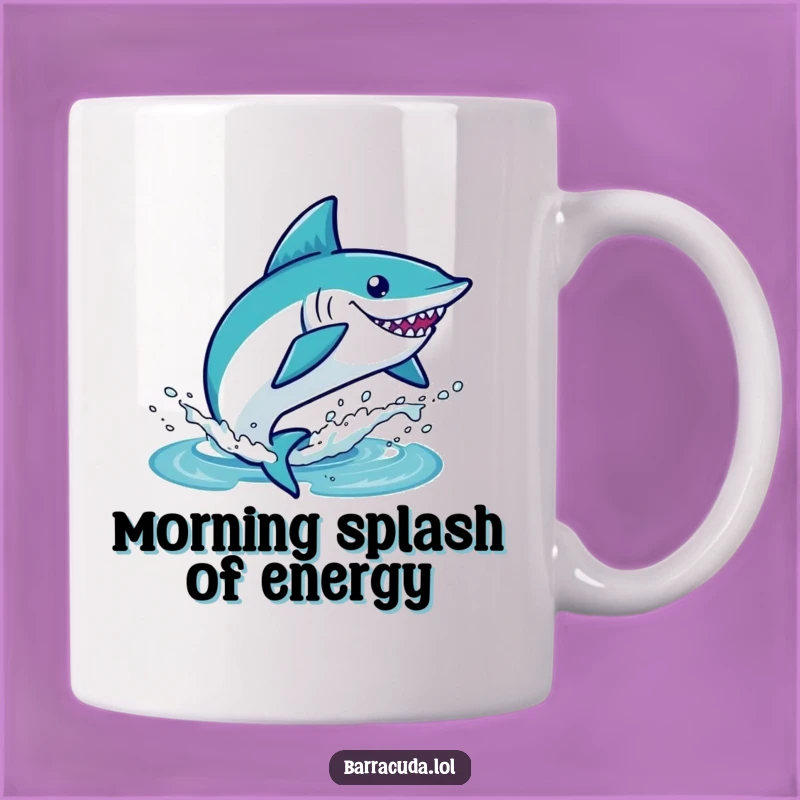 Funny Kawaii Barracuda Leaping Mug - The Perfect Hilarious Aquatic Gift