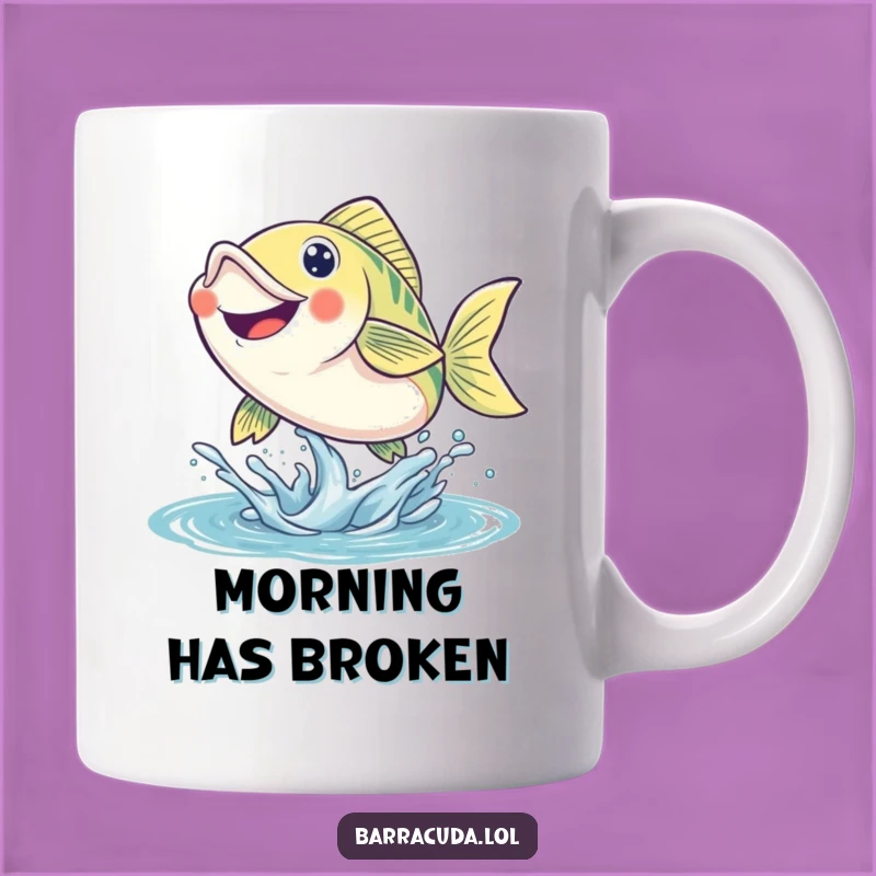 Funny Leaping Fish Mug: Energetic Smile for Your Day