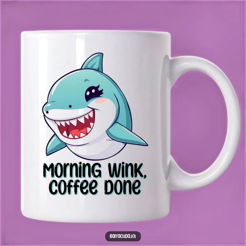 Funny Winking Barracuda Mug - Cheeky & Hilarious Ocean Predator Gift!