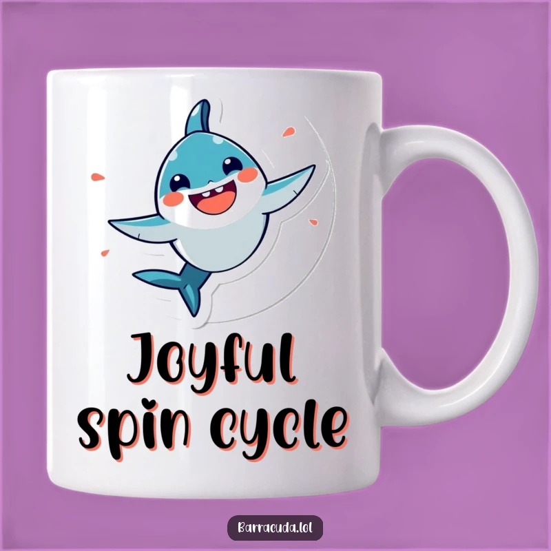 Funny Kawaii Barracuda Spin Mug: Radiate Joy Gift!