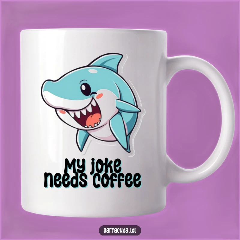 Funny Joke Barracuda Mug: Hilarious Fish Tale Design, Perfect Humorous Gift for Laugh Lovers