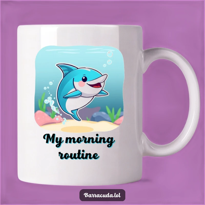 Funny Barracuda Synchronized Swimmer Mug - Hilarious Aquatic Art Gift