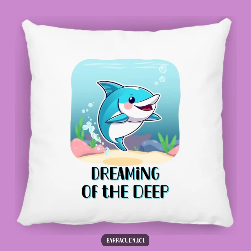 Funny Barracuda Synchronized Swimmer Pillow - Comfy Aquatic Decor Gift