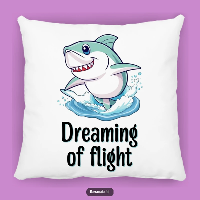 Funny Barracuda Leap Pillow - Comfy Decor with Aquatic Energy Gift