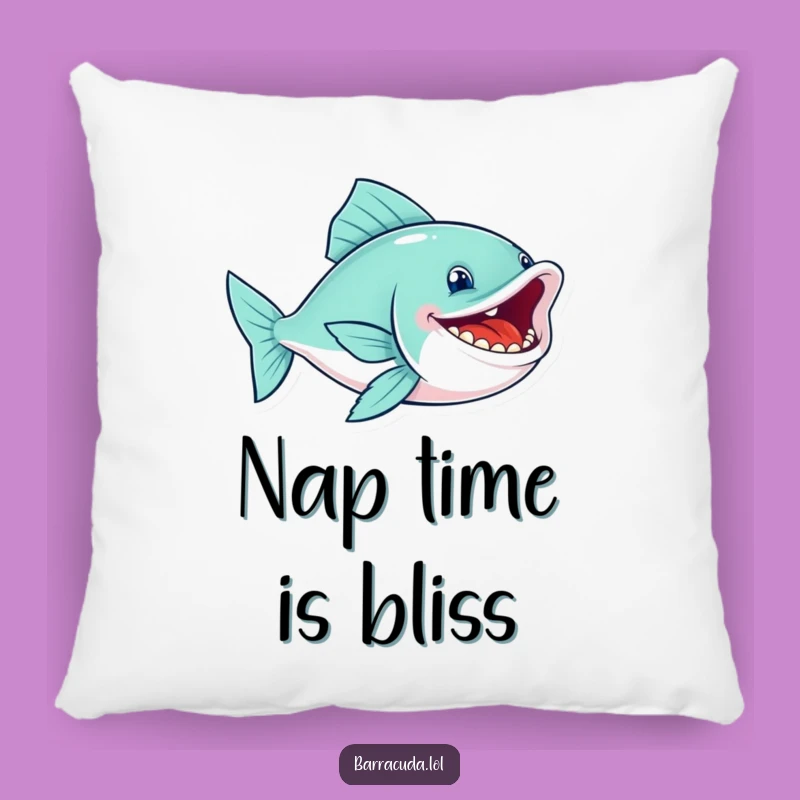Funny Grinning Fish Pillow: Cozy Up with a Sleek, Gleeful Swimmer