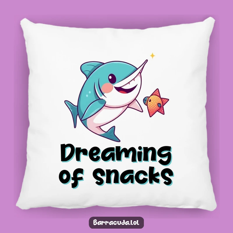 Funny Kawaii Barracuda Pillow: Cozy Glee for Your Couch!