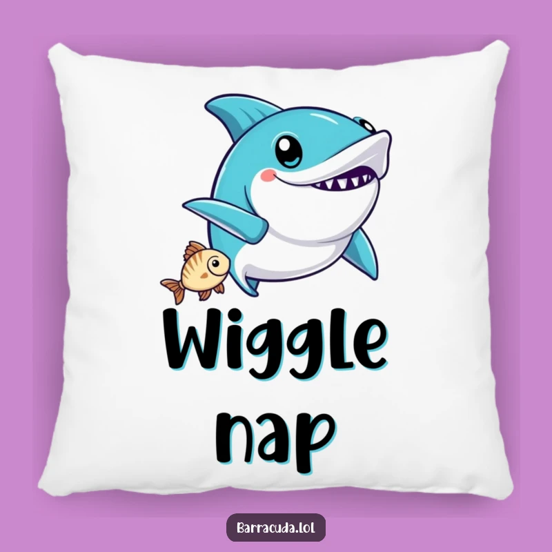 Funny Kawaii Barracuda Victory Wiggle Pillow - Cozy Celebration Accent