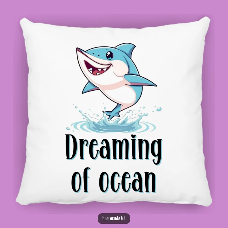 Soft Funny Barracuda Leap Pillow: Cuddle Up With Aquatic Action