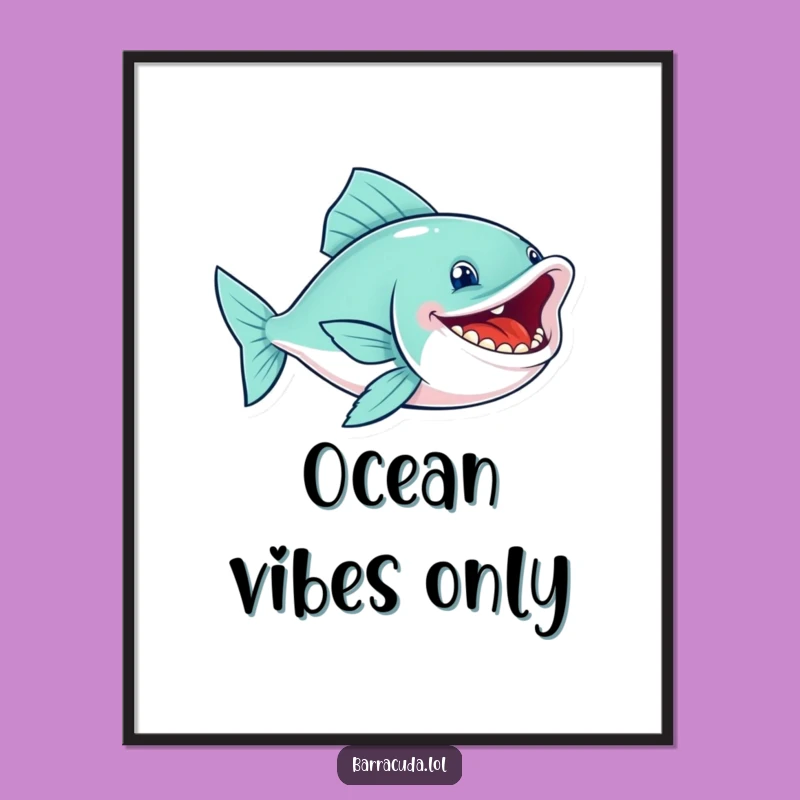 Funny Gleeful Fish Digital Art: Your Walls Deserve a Toothy Grin