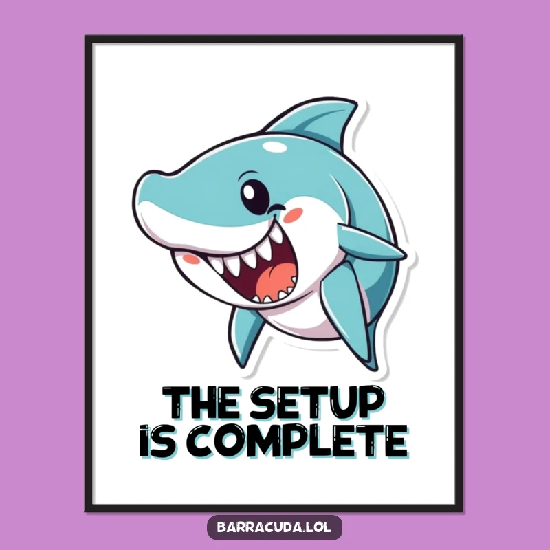 Funny Joke Barracuda Digital Art: Comedy Decor, Perfect Humorous Gift for Instant Laughs