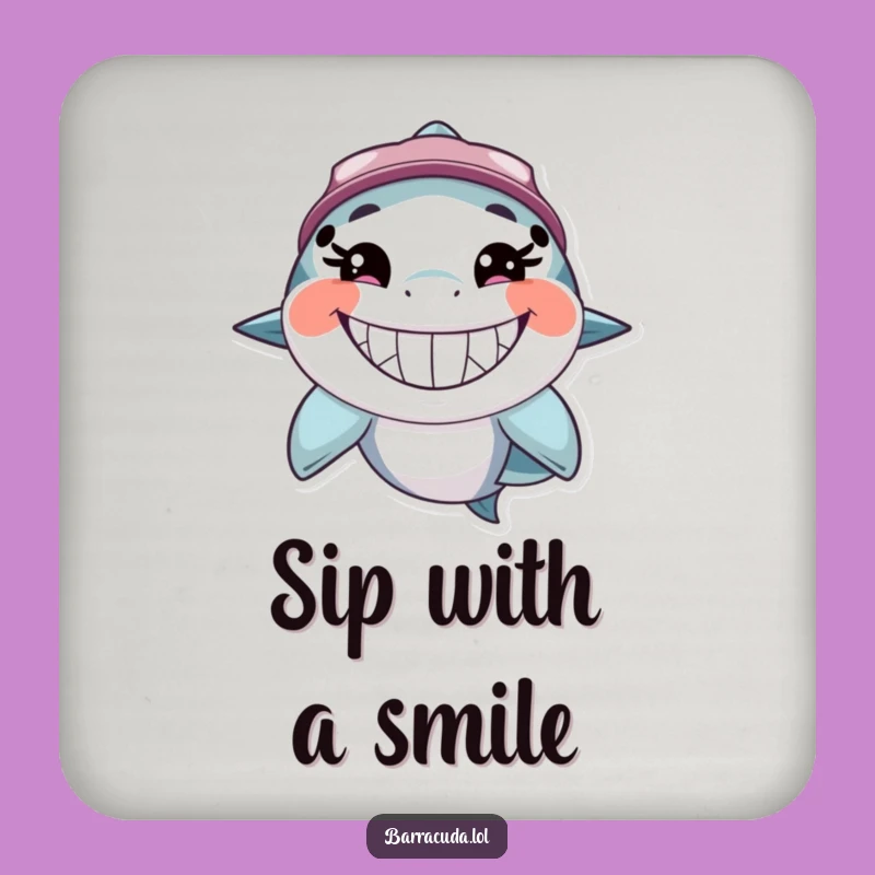 Funny Barracuda Grin Coaster: Protect Your Surfaces With a Smile