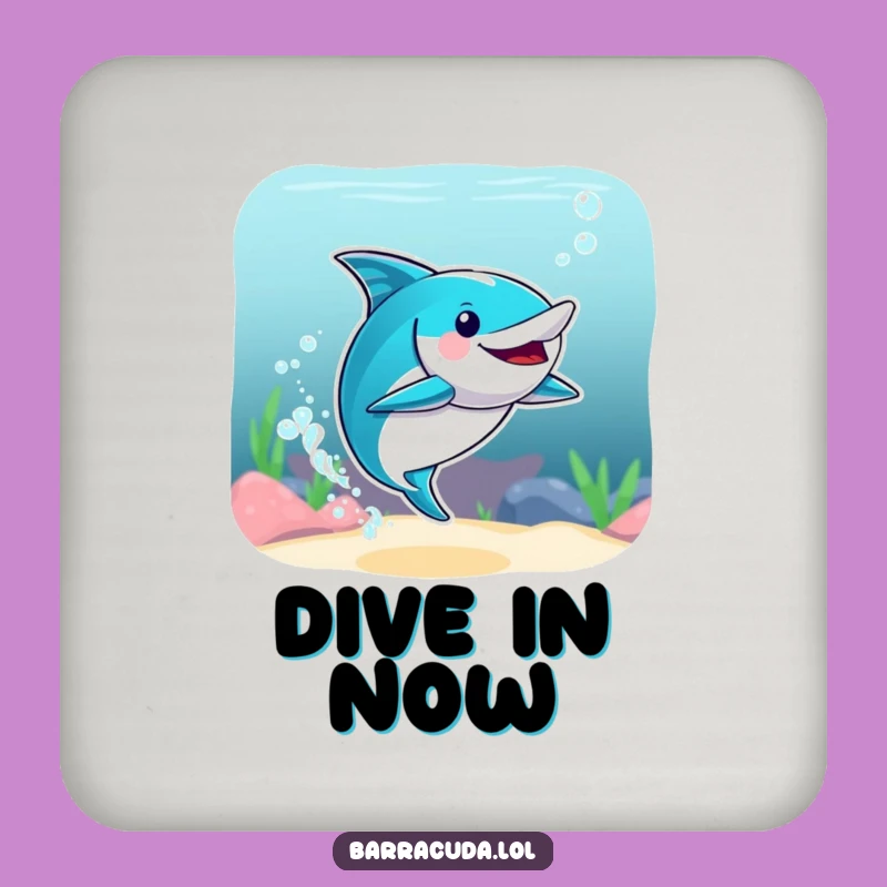 Funny Barracuda Synchronized Swimmer Coaster - Protective Aquatic Decor Gift