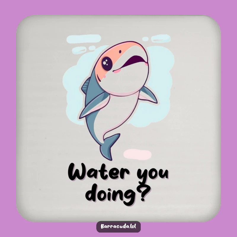 Funny Kawaii Barracuda Flip Coaster: Protect Surfaces with Playfulness, Gift