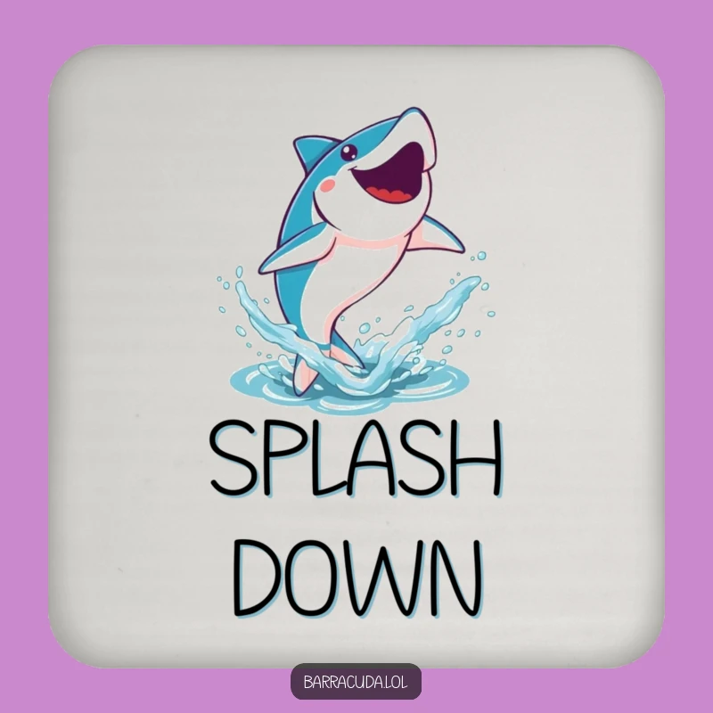Funny Kawaii Barracuda Splash Coaster - Protect Surfaces with Joy