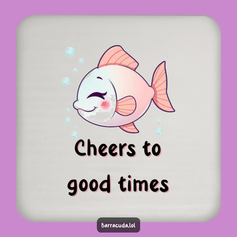 Funny Winking Fish Coaster: Protect Surfaces with Playful Bubbles