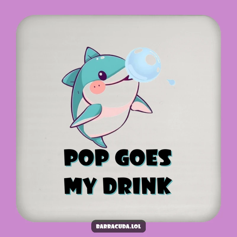 Funny Barracuda Bubble Coasters: Protect Surfaces with This Hilarious Fishy Set!