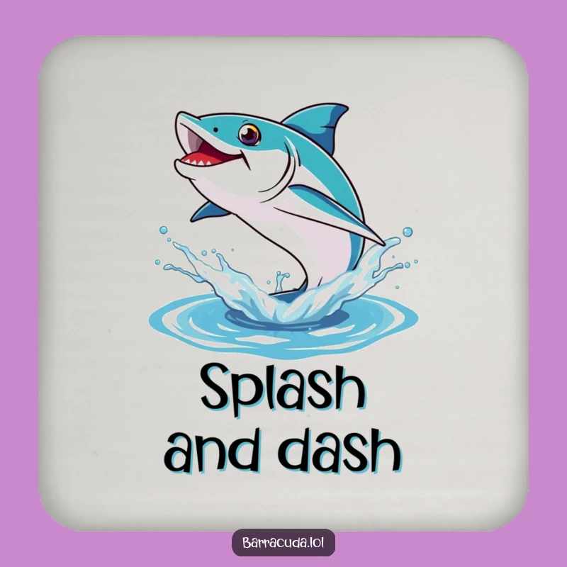 Funny Barracuda Drink Coaster: Protect Surfaces with a Splash, Unique Humorous Gift