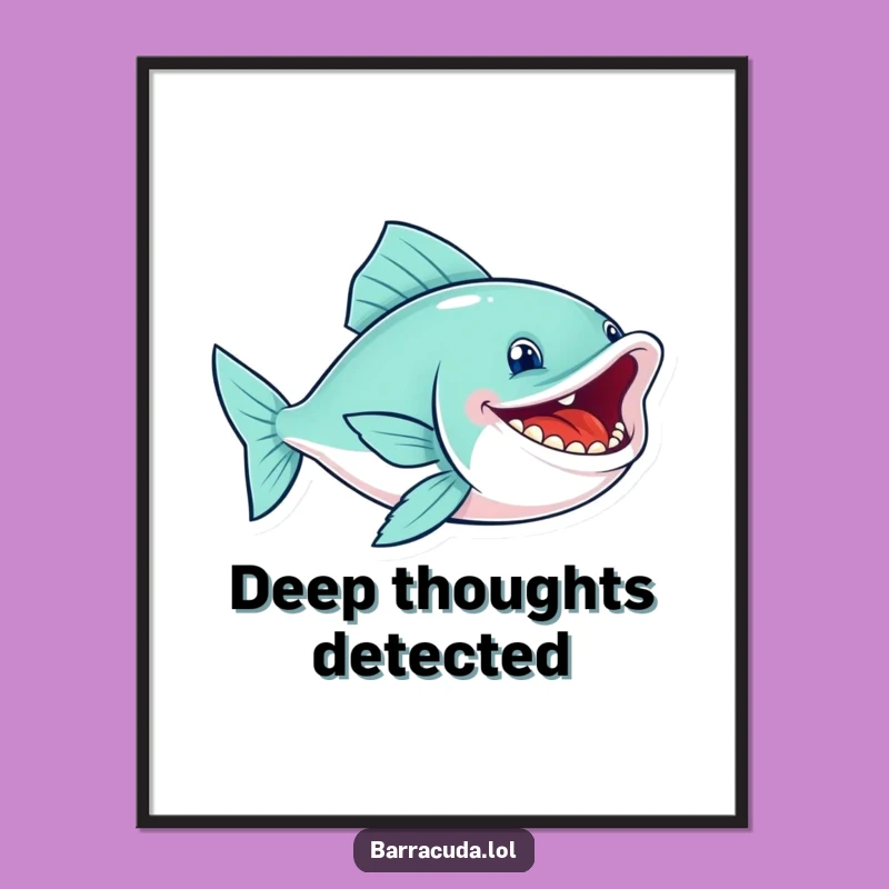 Funny Gleeful Fish Poster: Brighten Your Walls with a Toothy Grin