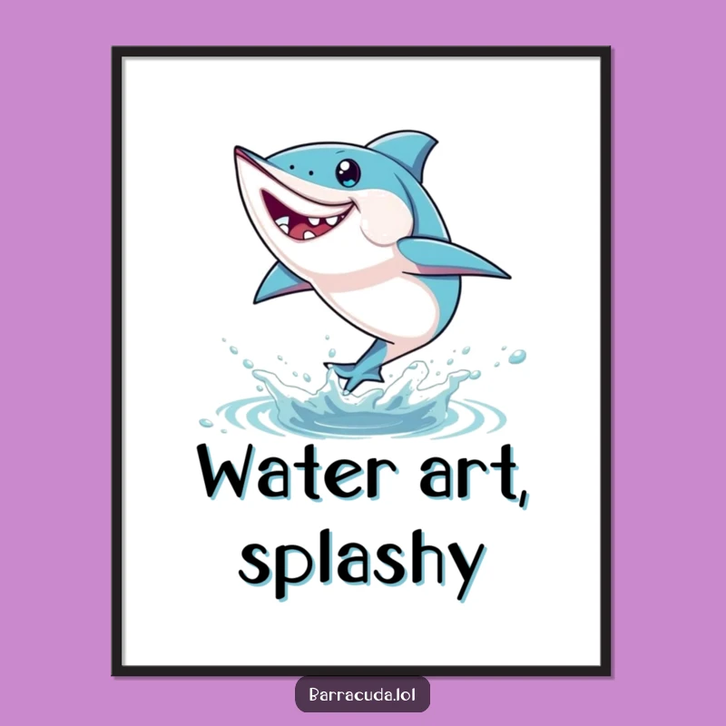 Funny Barracuda Leap Poster: Bring Dynamic Energy to Your Walls