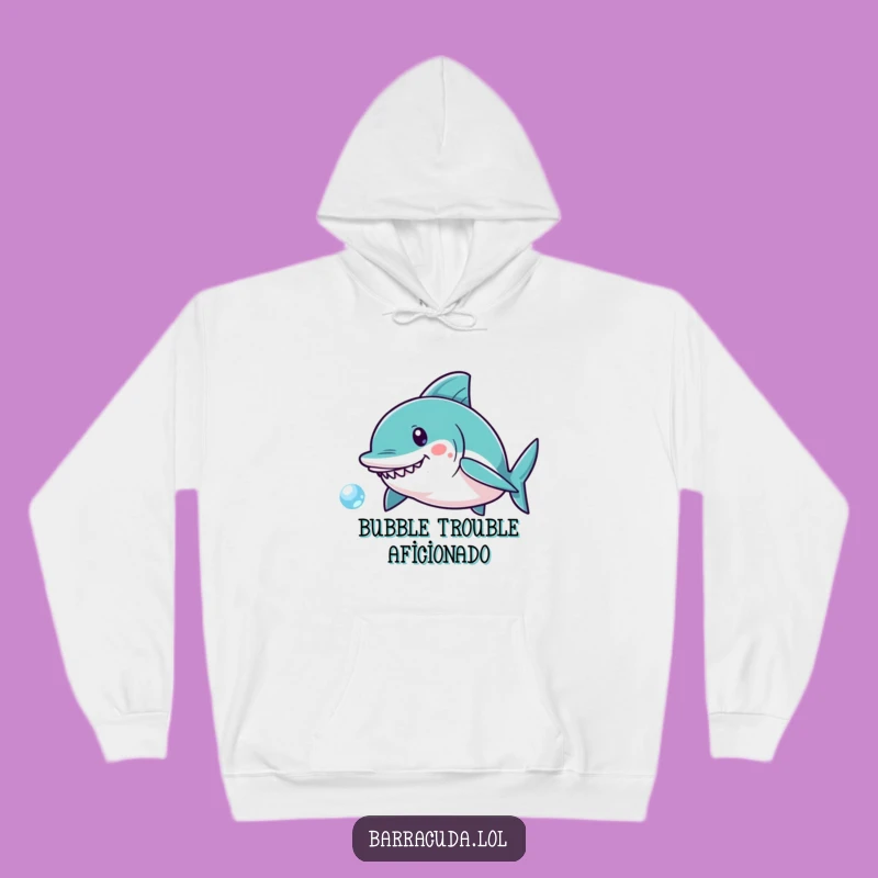 Funny Kawaii Barracuda Hoodie: Playful Bubble Chase Comfort, Ultimate Cozy Gift