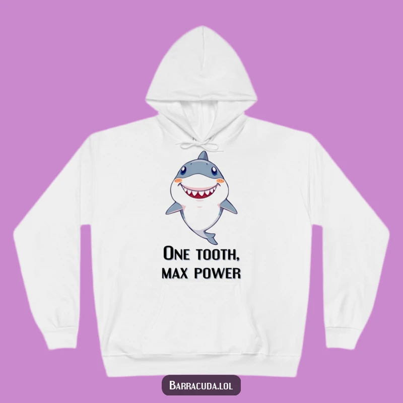 Funny Kawaii Barracuda Hoodie: Goofy Tooth Grin Cozy Wear for Laugh Lovers