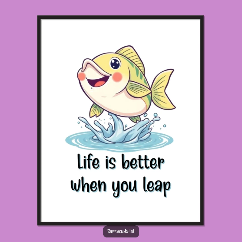 Free Printable Wall Art: Energetic Fish Leap, Dynamic Downloadable Art for Lively Spaces