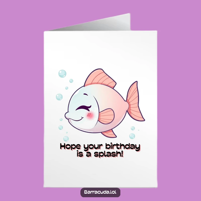 Free Printable Birthday Card: Winking Fish Fun, Playful Downloadable Gift for Friends