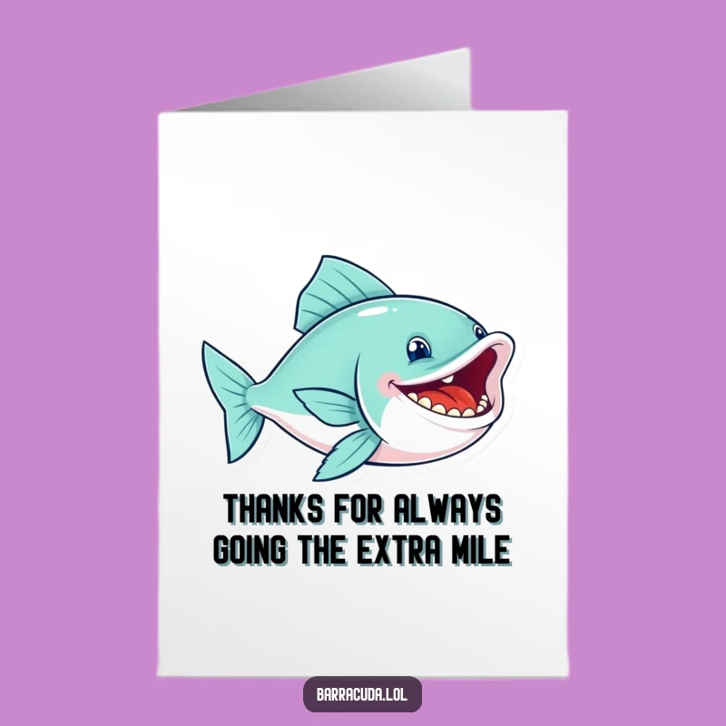 Free Printable Thank You Card: Grinning Fish, Appreciative Downloadable Gift for Friends & Family