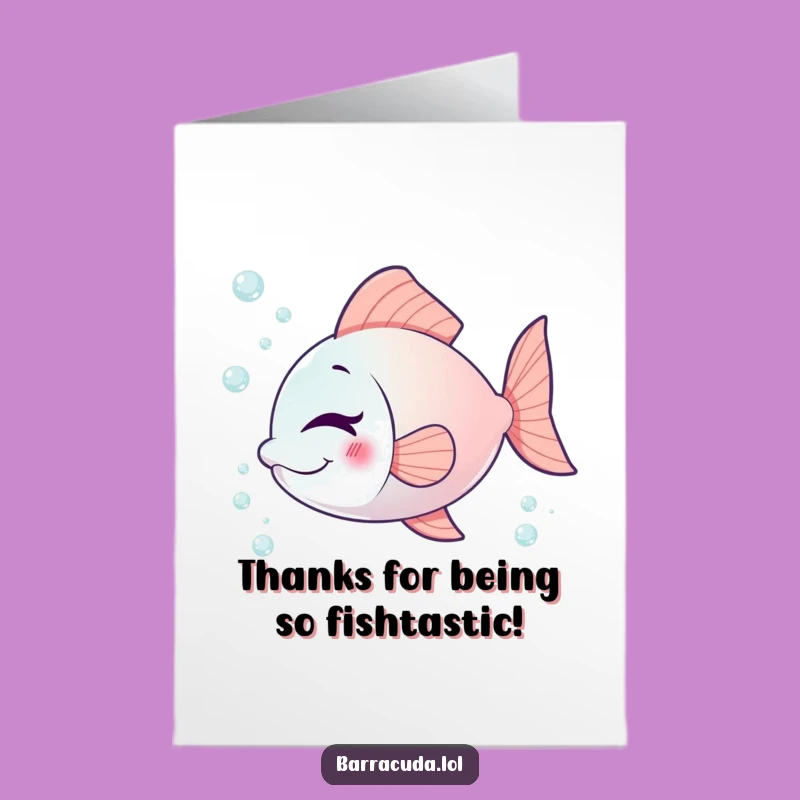 Free Printable Thank You Card: Winky Fish Thanks, Charming Downloadable Gift for Gratefulness