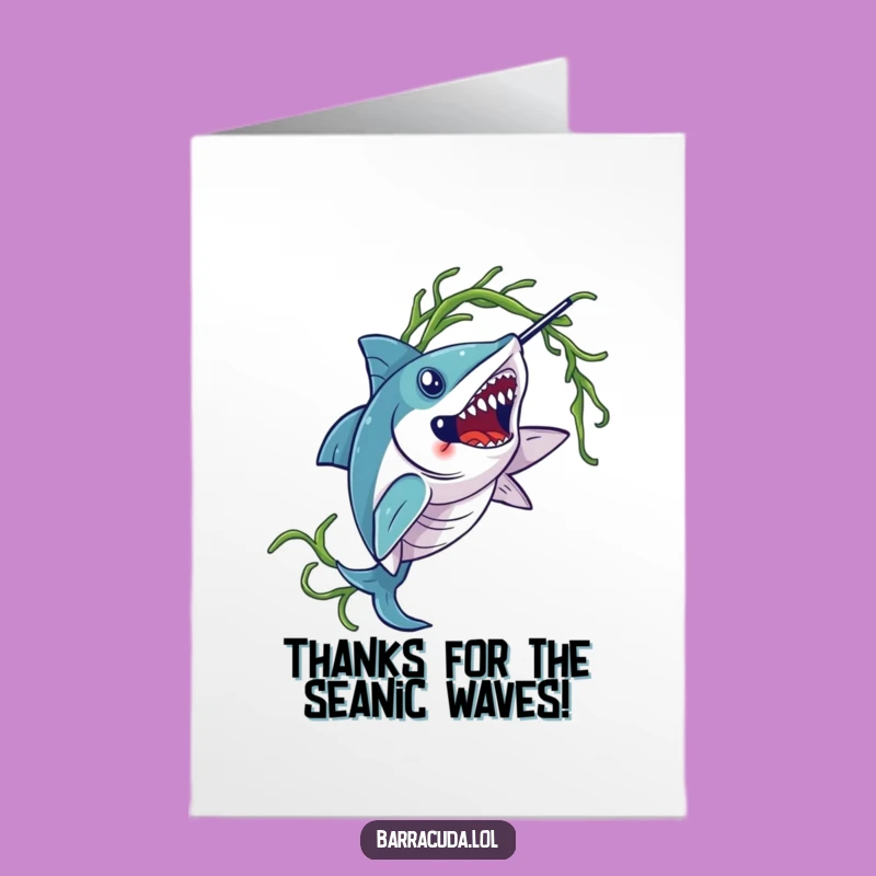 Free Printable Barracuda Thank You Card - Graceful & Funny Downloadable
