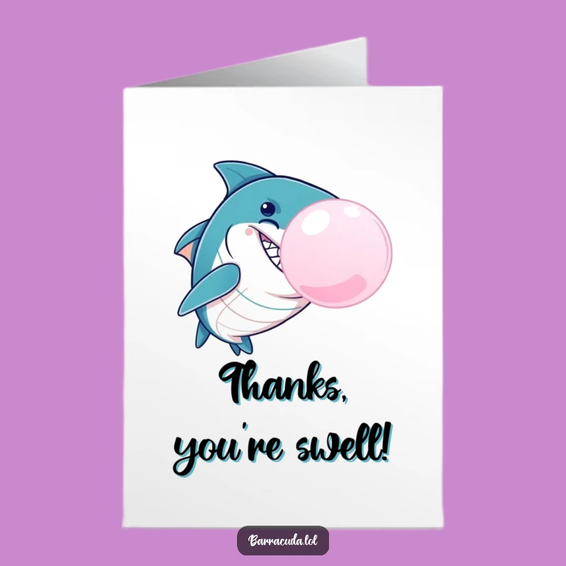 Funny Barracuda Thank You Card: Free Printable Downloadable Gift for a Big Thanks!