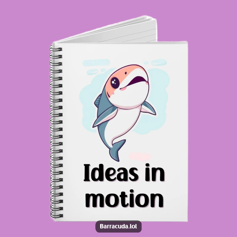 Funny Kawaii Barracuda Flip Notebook: Jot Down Ideas with Playfulness, Gift