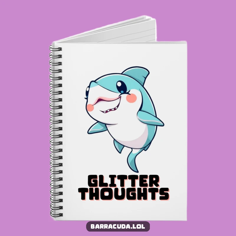 Funny Kawaii Barracuda Wink Notebook - Jot Down Magical Ideas