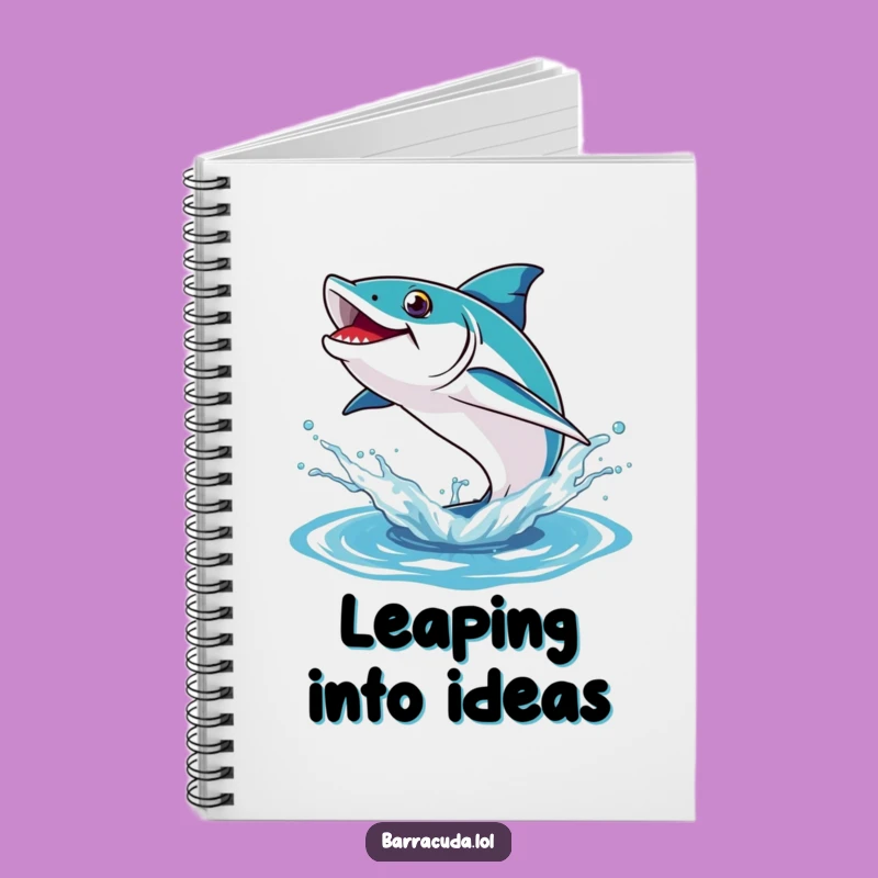 Funny Barracuda Notebook: Jot Down Energetic Ideas with a Leap, Great Humorous Gift