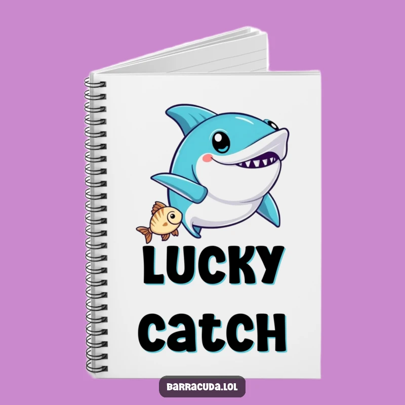Funny Kawaii Barracuda Victory Wiggle Notebook - Jot Down Your Triumphs
