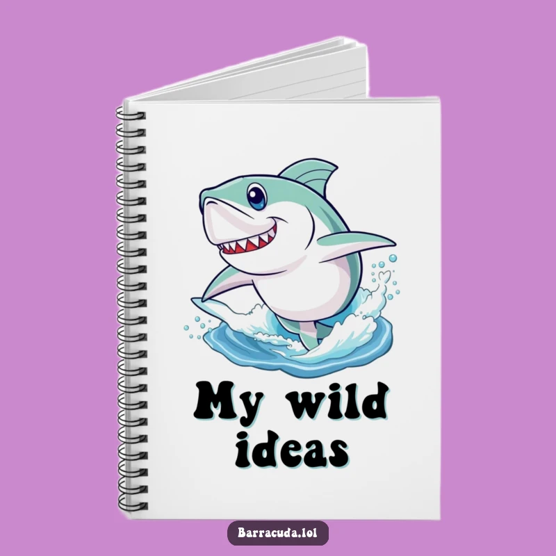 Funny Barracuda Leap Notebook - Journal Your Adventures Gift