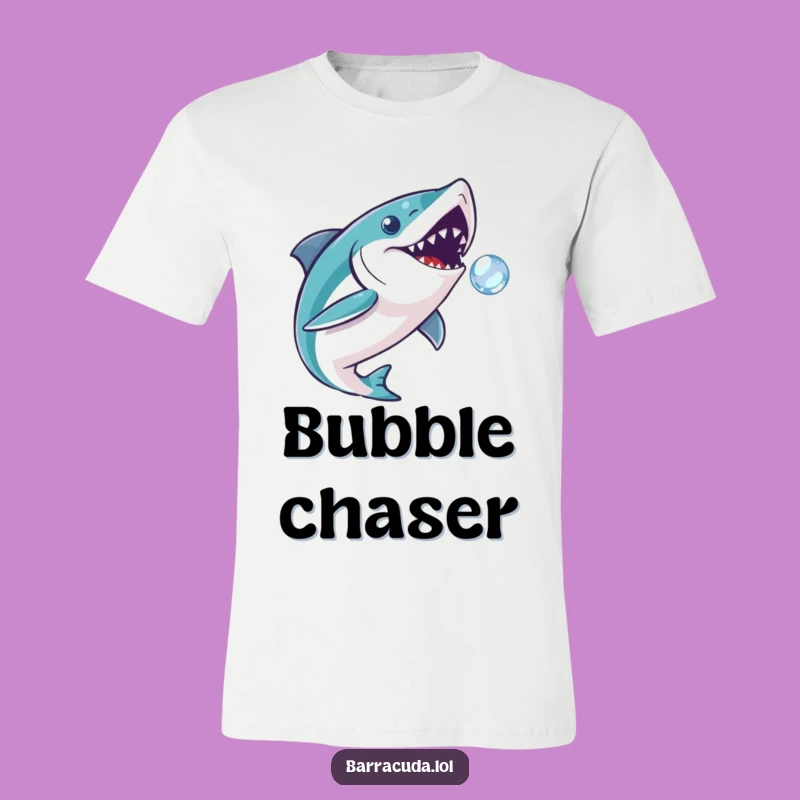 Funny Playful Barracuda Bubble T-Shirt - Whimsical & Hilarious Ocean Gift!