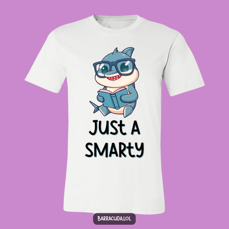 Funny Barracuda T-Shirt: Wise Fish in Specs Reading, Ideal Quirky Humorous Gift