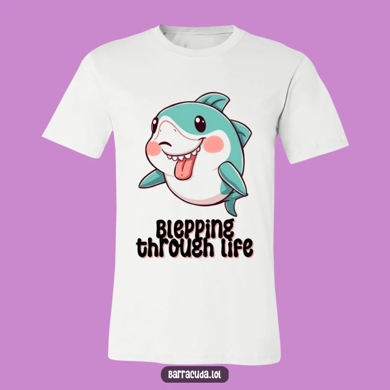 Funny Kawaii Barracuda T-Shirt: Cheeky Tongue Out Graphic Tee!
