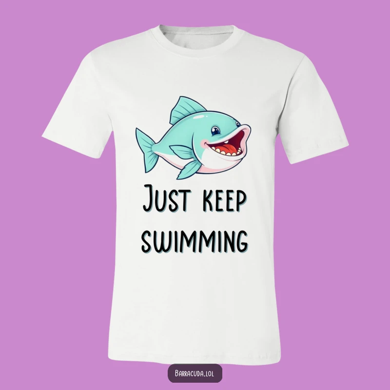 Funny Toothy Grin Fish T-Shirt: Wear Your Glee with This Sleek Swimmer