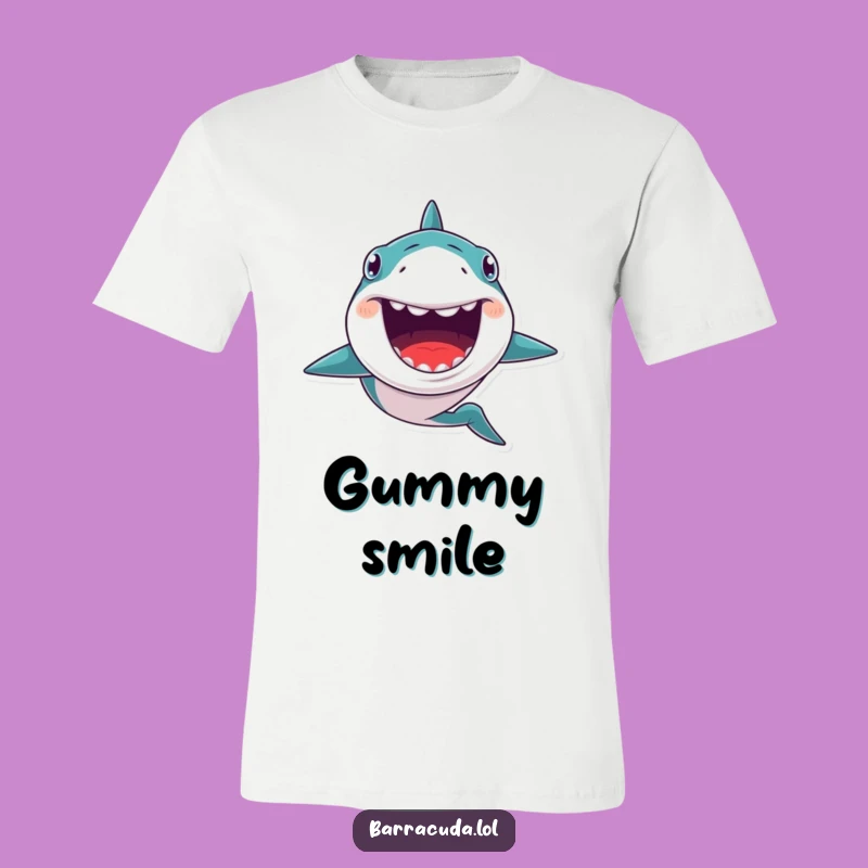Funny Kawaii Barracuda Grin T-Shirt, Cute & Fierce Ocean Tee