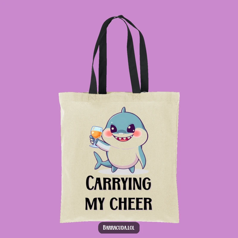 Funny Jovial Barracuda Toast Tote Bag - Party Ready & Hilarious Accessory!